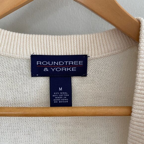 Y2K Minimal Cream Checked Button Up Sweater Vest - Picture 6 of 7